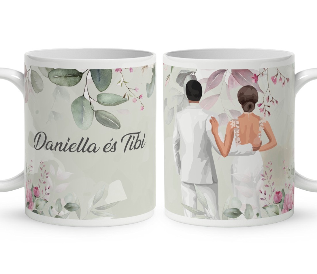 Kérd a neveddel - Esküvőnk napja mintás bögre - otthon & életmód - konyhafelszerelés, tálalás - tálalás - bögre & csésze - Meska.hu