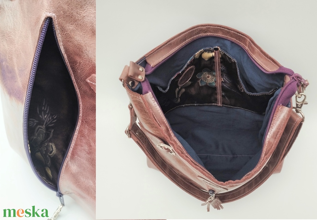 Fényes barna bőr válltáska Expedition M 006 - táska & tok - kézitáska & válltáska - vállon átvethető táska - Meska.hu