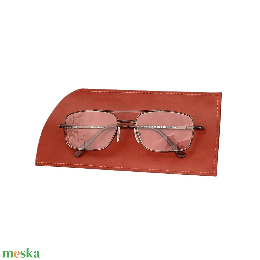 Konyakbarna bőr szemüvegtok Oculos 028 M - táska & tok - pénztárca & más tok - szemüvegtok - Meska.hu