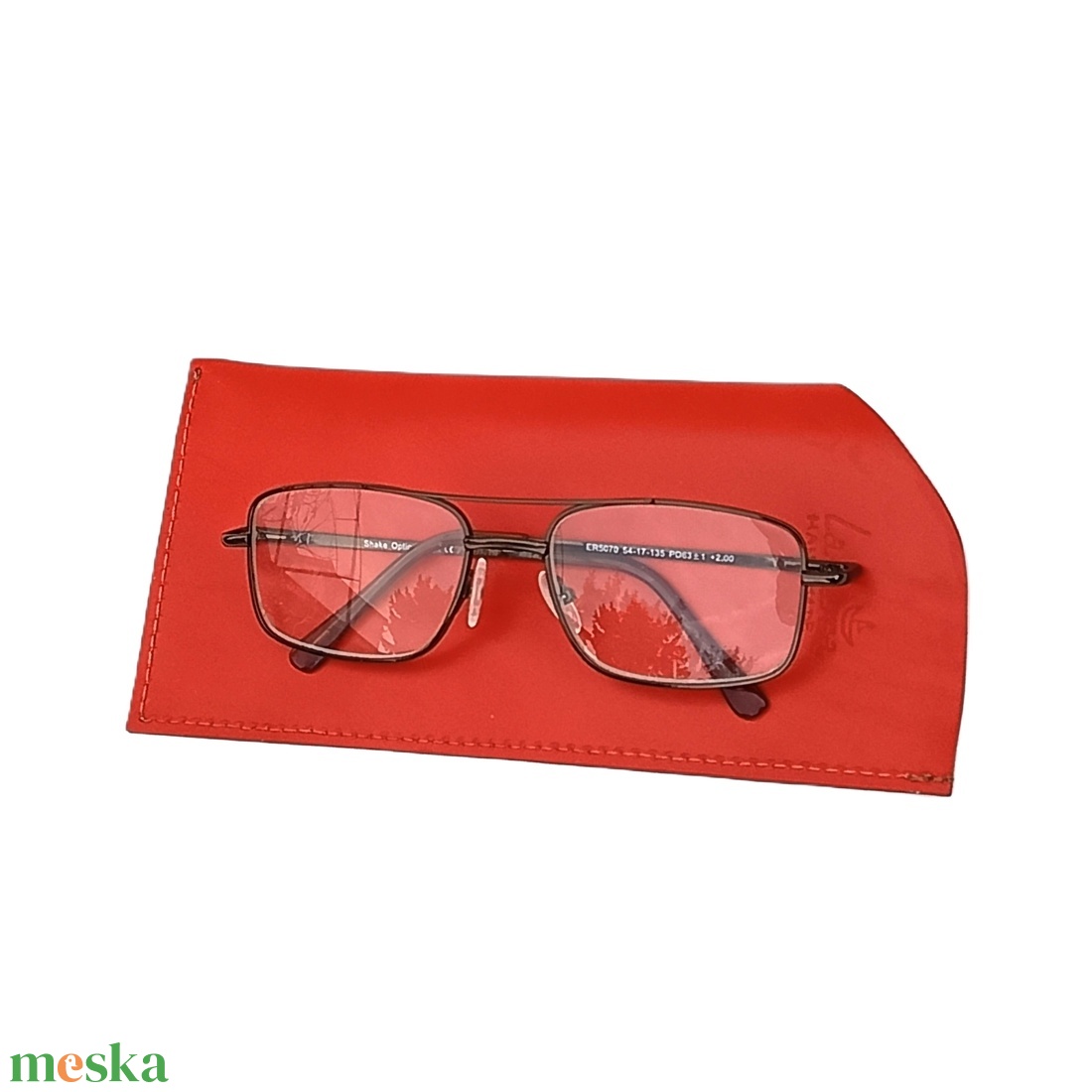 Téglavörös bőr szemüvegtok Oculos 029 M - táska & tok - pénztárca & más tok - szemüvegtok - Meska.hu