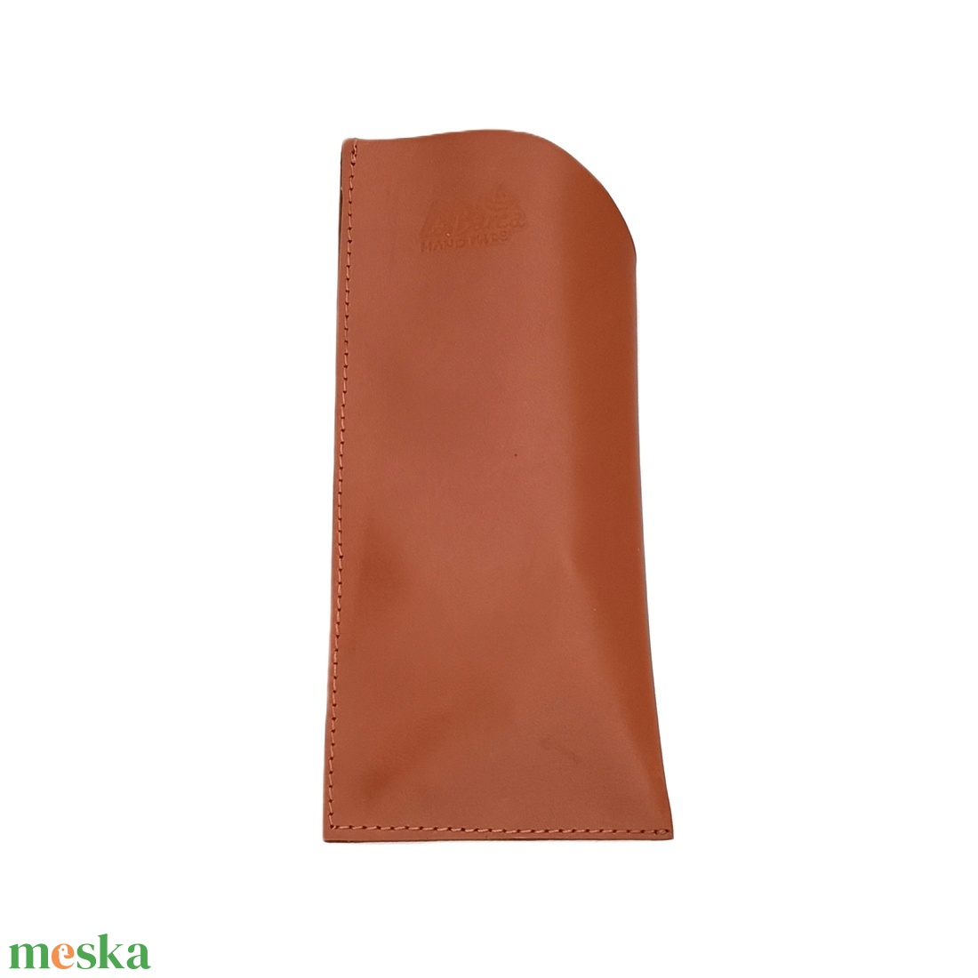 Selyemfényű barna bőr szemüvegtok Oculos 032 M - táska & tok - pénztárca & más tok - szemüvegtok - Meska.hu