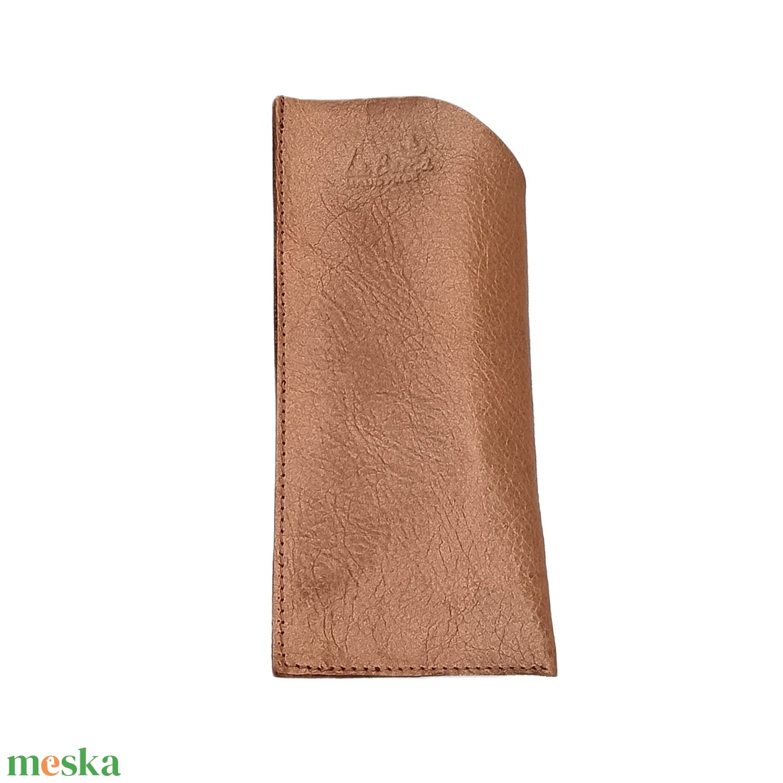 Mézbarna bőr szemüvegtok Oculos 034 M - táska & tok - pénztárca & más tok - szemüvegtok - Meska.hu