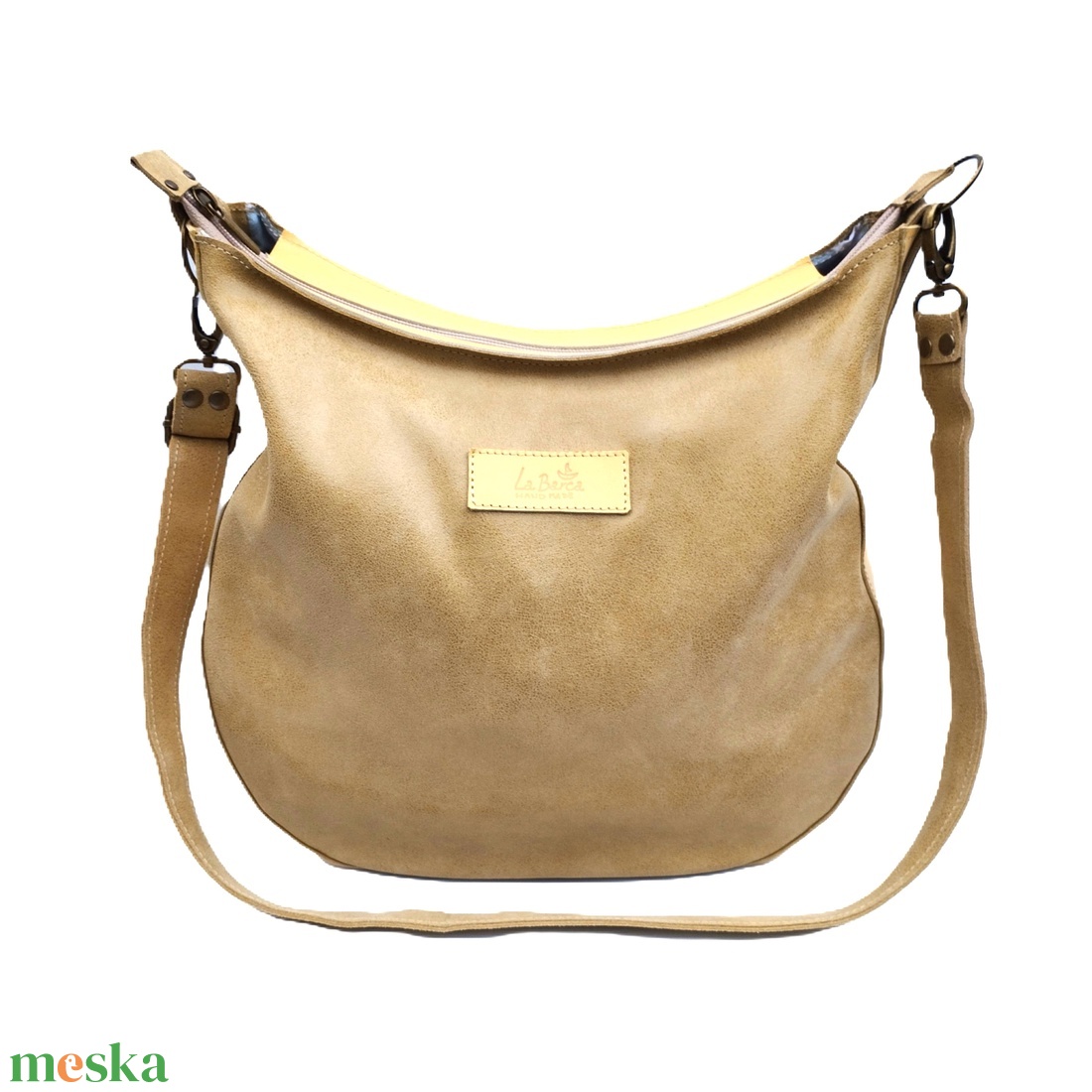 Sárga bőr válltáska tárcával Gondola 024 - táska & tok - kézitáska & válltáska - válltáska - Meska.hu