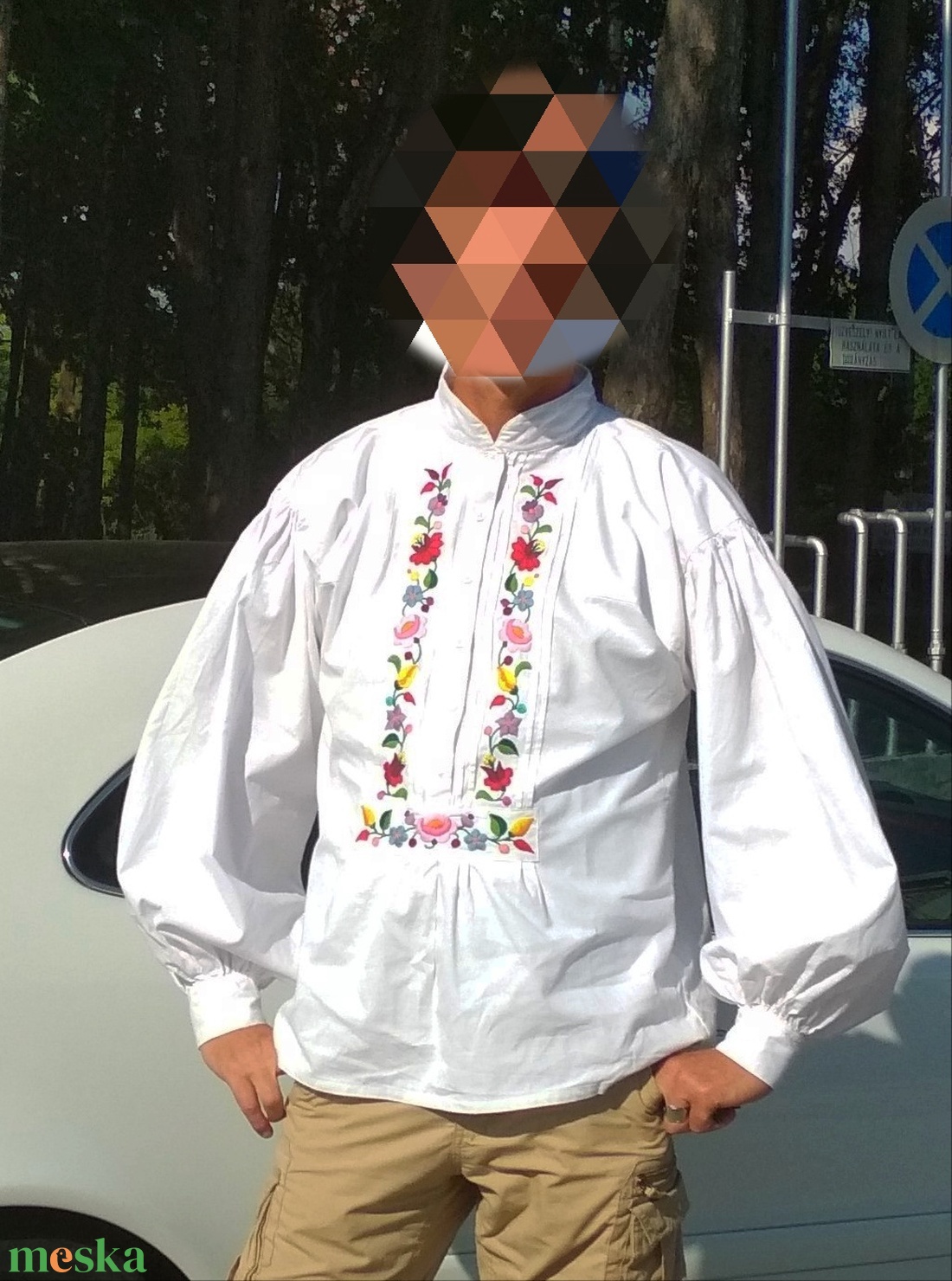Hagyományos szabású paraszting, kalocsai hímzéssel - ruha & divat - férfi ruha - ing - Meska.hu Hagyományos szabású paraszting, kalocsai hímzéssel - ruha & divat - férfi ruha - ing - Meska.hu