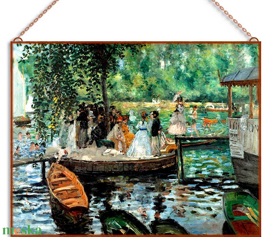 Auguste Renoir-La_Grenouillere (üvegkép) - otthon & életmód - dekoráció - kép & falikép - üvegkép - Meska.hu