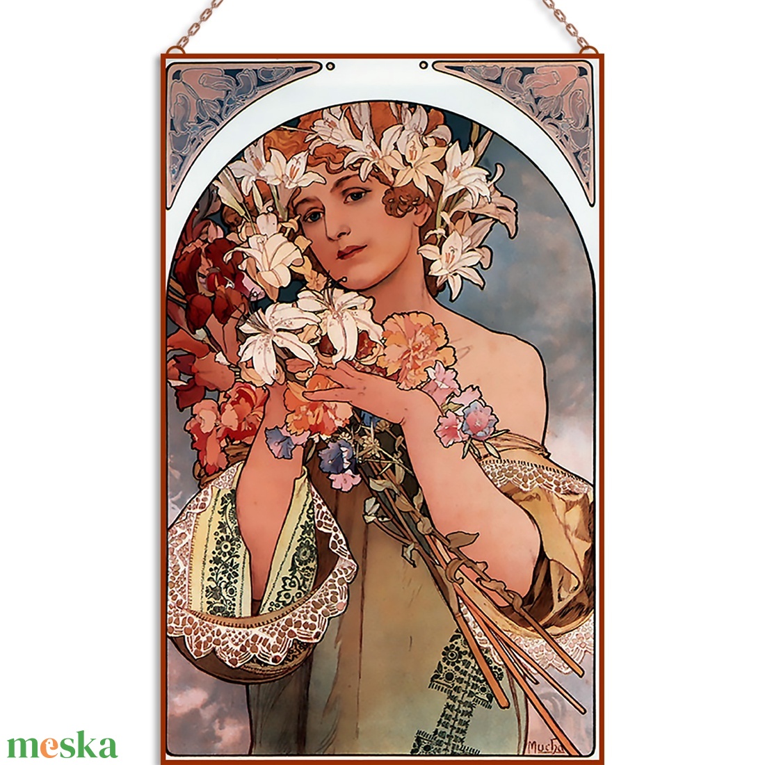Alfons Mucha - Flower - otthon & életmód - dekoráció - kép & falikép - üvegkép - Meska.hu Alfons Mucha - Flower - otthon & életmód - dekoráció - kép & falikép - üvegkép - Meska.hu