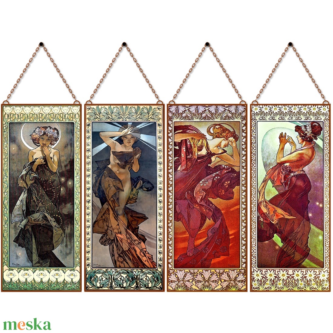Alfons Mucha-Csillagok (garnitúra) - otthon & életmód - dekoráció - kép & falikép - üvegkép - Meska.hu Alfons Mucha-Csillagok (garnitúra) - otthon & életmód - dekoráció - kép & falikép - üvegkép - Meska.hu