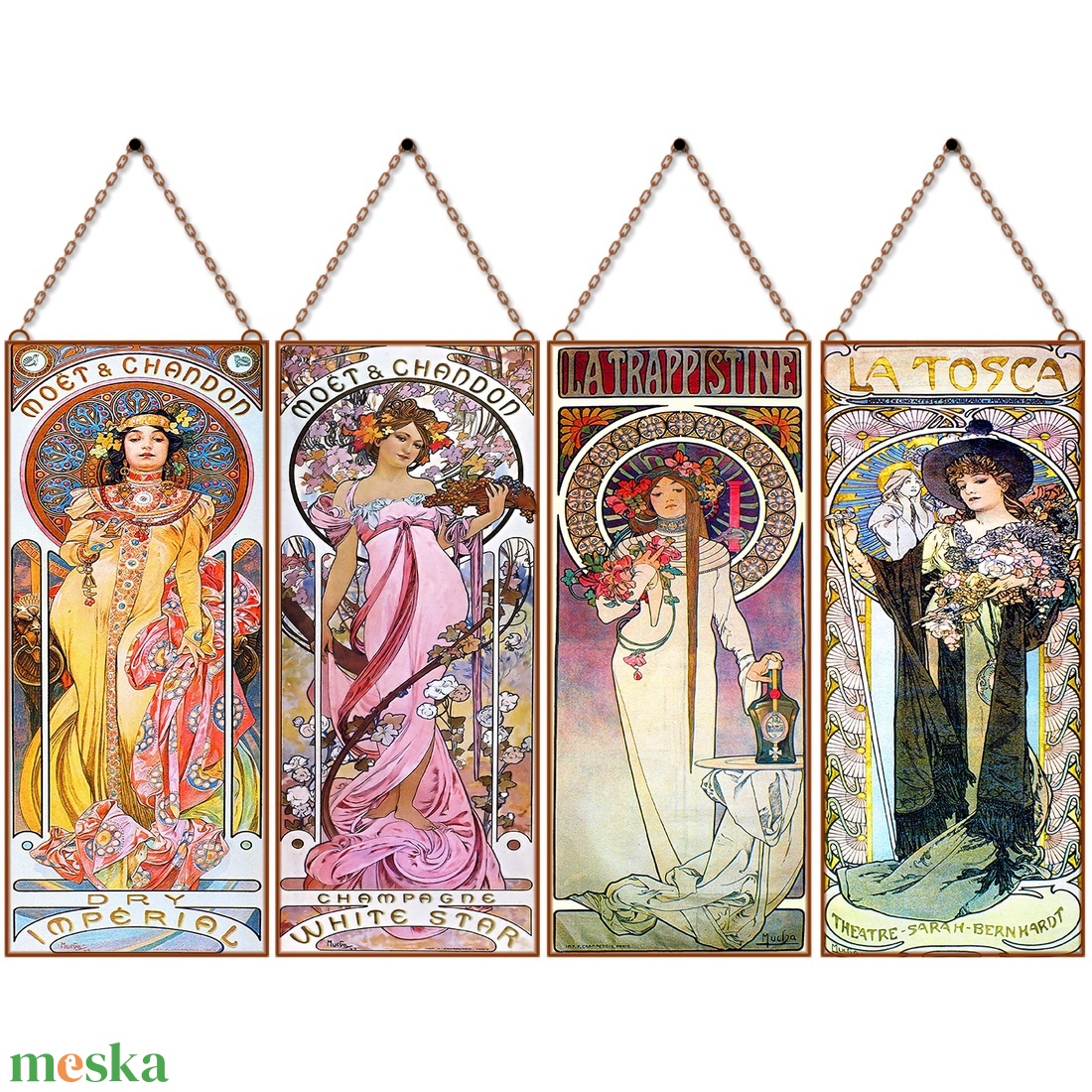Alfons Mucha-Vintage Ladies (garnitúra) - otthon & életmód - dekoráció - kép & falikép - üvegkép - Meska.hu Alfons Mucha-Vintage Ladies (garnitúra) - otthon & életmód - dekoráció - kép & falikép - üvegkép - Meska.hu