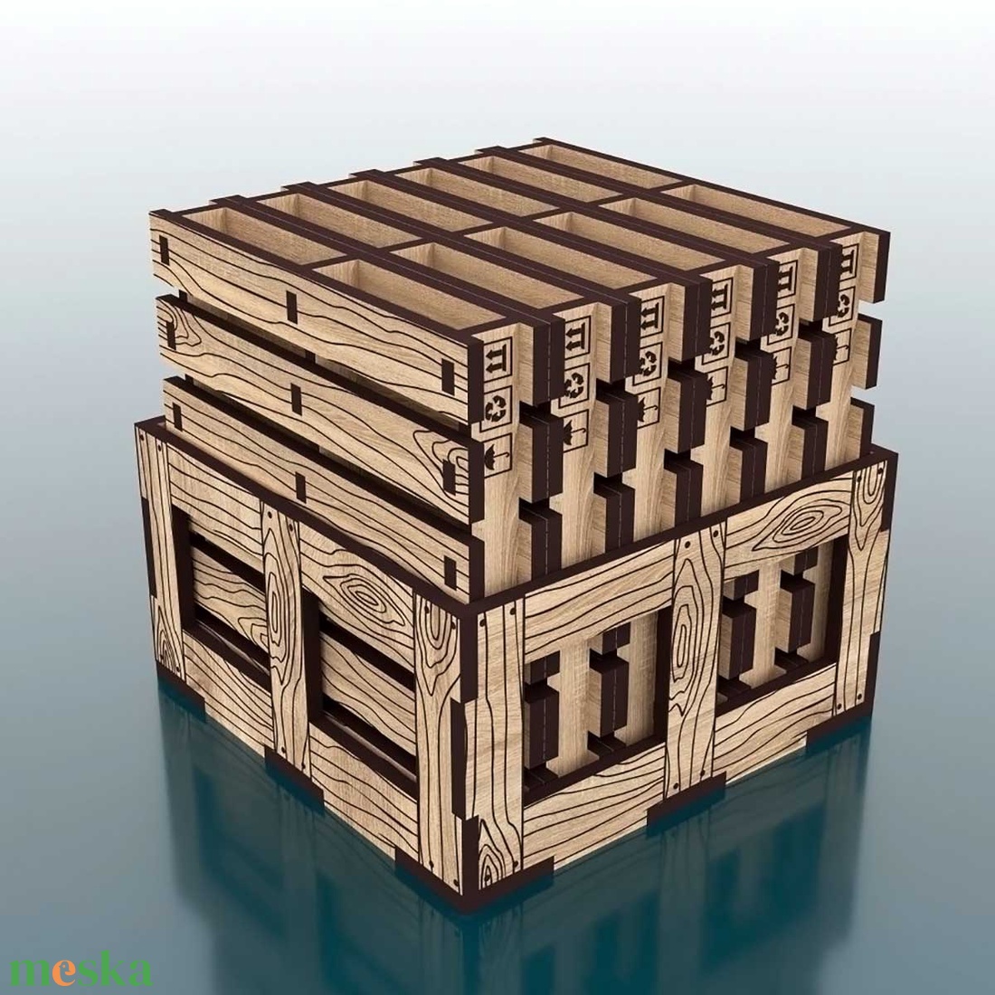 Raklap poháralátét készlet, tartóval - otthon & életmód - konyhafelszerelés, tálalás - tálalás - tányér- és poháralátét - Meska.hu