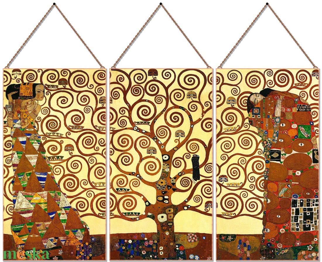 Gustav Klimt - Várakozás és beteljesedés (3 db-os garnitúra) - otthon & életmód - dekoráció - kép & falikép - üvegkép - Meska.hu Gustav Klimt - Várakozás és beteljesedés (3 db-os garnitúra) - otthon & életmód - dekoráció - kép & falikép - üvegkép - Meska.hu