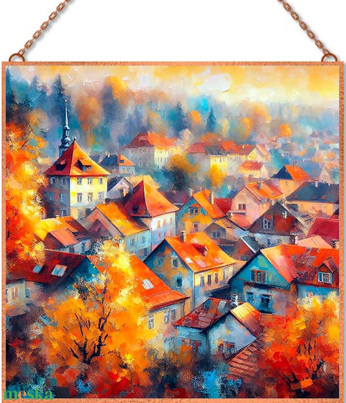 Falu ősszel - Üvegkép - otthon & életmód - dekoráció - kép & falikép - üvegkép - Meska.hu Falu ősszel - Üvegkép - otthon & életmód - dekoráció - kép & falikép - üvegkép - Meska.hu