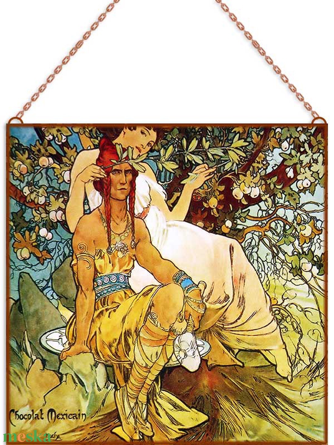 Alfons Mucha üvegkép - Chocolat Mexicain 2. - otthon & életmód - dekoráció - kép & falikép - üvegkép - Meska.hu Alfons Mucha üvegkép - Chocolat Mexicain 2. - otthon & életmód - dekoráció - kép & falikép - üvegkép - Meska.hu