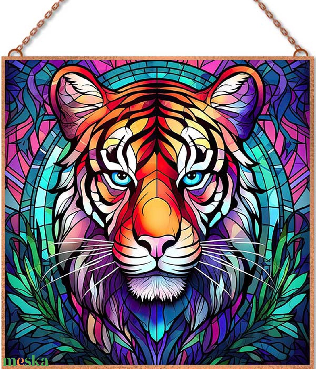 Tigris - Ólomüveg stílusú üvegkép - otthon & életmód - dekoráció - kép & falikép - üvegkép - Meska.hu Tigris - Ólomüveg stílusú üvegkép - otthon & életmód - dekoráció - kép & falikép - üvegkép - Meska.hu