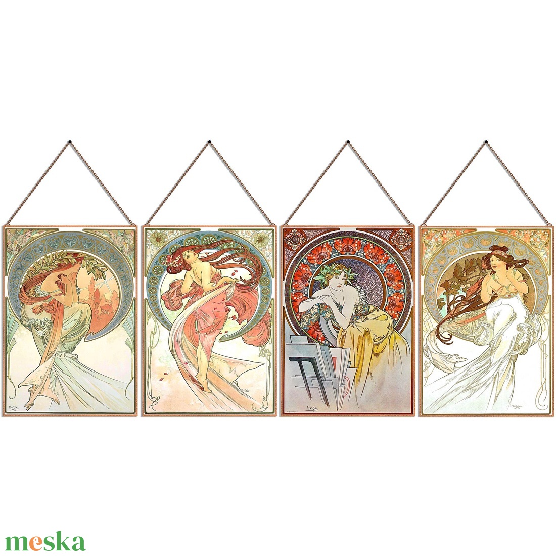 Alfons Mucha-Művészetek (garnitúra) - otthon & életmód - dekoráció - kép & falikép - üvegkép - Meska.hu Alfons Mucha-Művészetek (garnitúra) - otthon & életmód - dekoráció - kép & falikép - üvegkép - Meska.hu