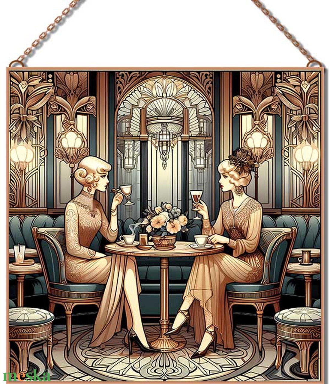 Kávészünet - üvegkép - otthon & életmód - dekoráció - kép & falikép - üvegkép - Meska.hu