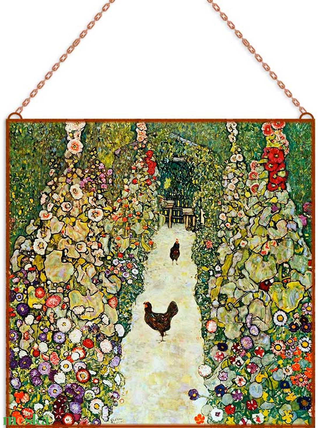 Gustav Klimt - Kerti ösvény tyúkokkal - otthon & életmód - dekoráció - kép & falikép - üvegkép - Meska.hu Gustav Klimt - Kerti ösvény tyúkokkal - otthon & életmód - dekoráció - kép & falikép - üvegkép - Meska.hu