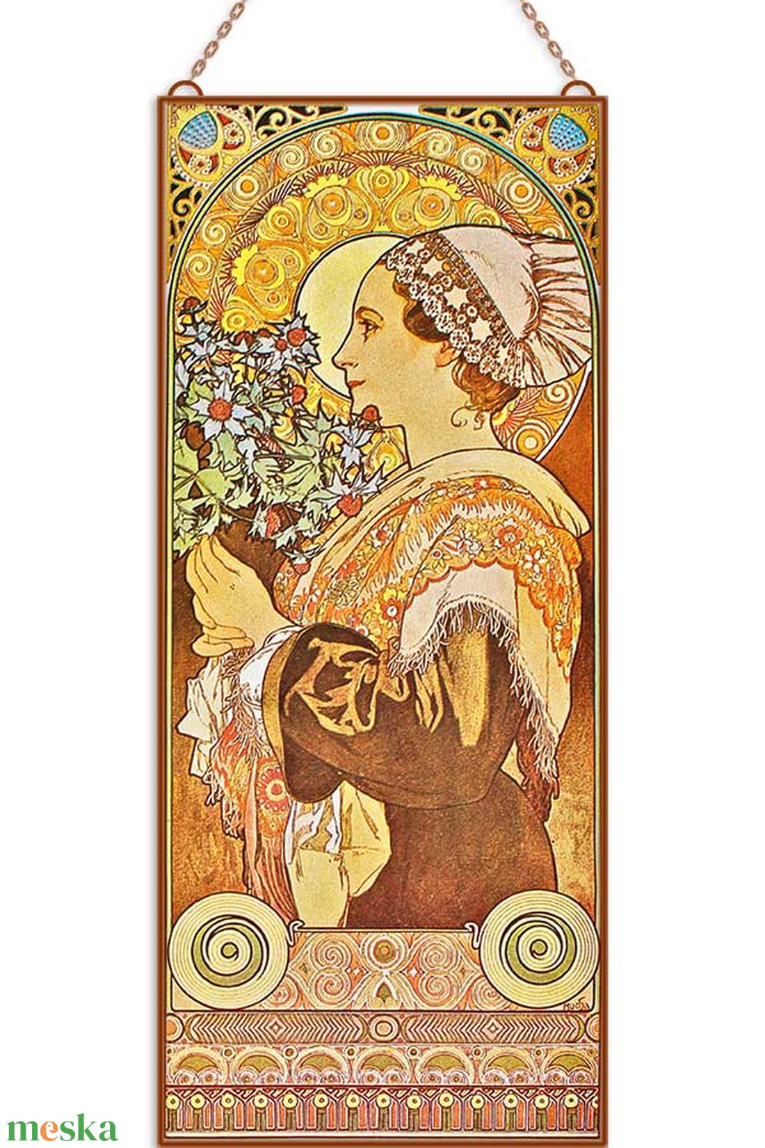 Alphonse Mucha - Bogáncs a parti fövenyről üvegkép - otthon & életmód - dekoráció - kép & falikép - üvegkép - Meska.hu Alphonse Mucha - Bogáncs a parti fövenyről üvegkép - otthon & életmód - dekoráció - kép & falikép - üvegkép - Meska.hu