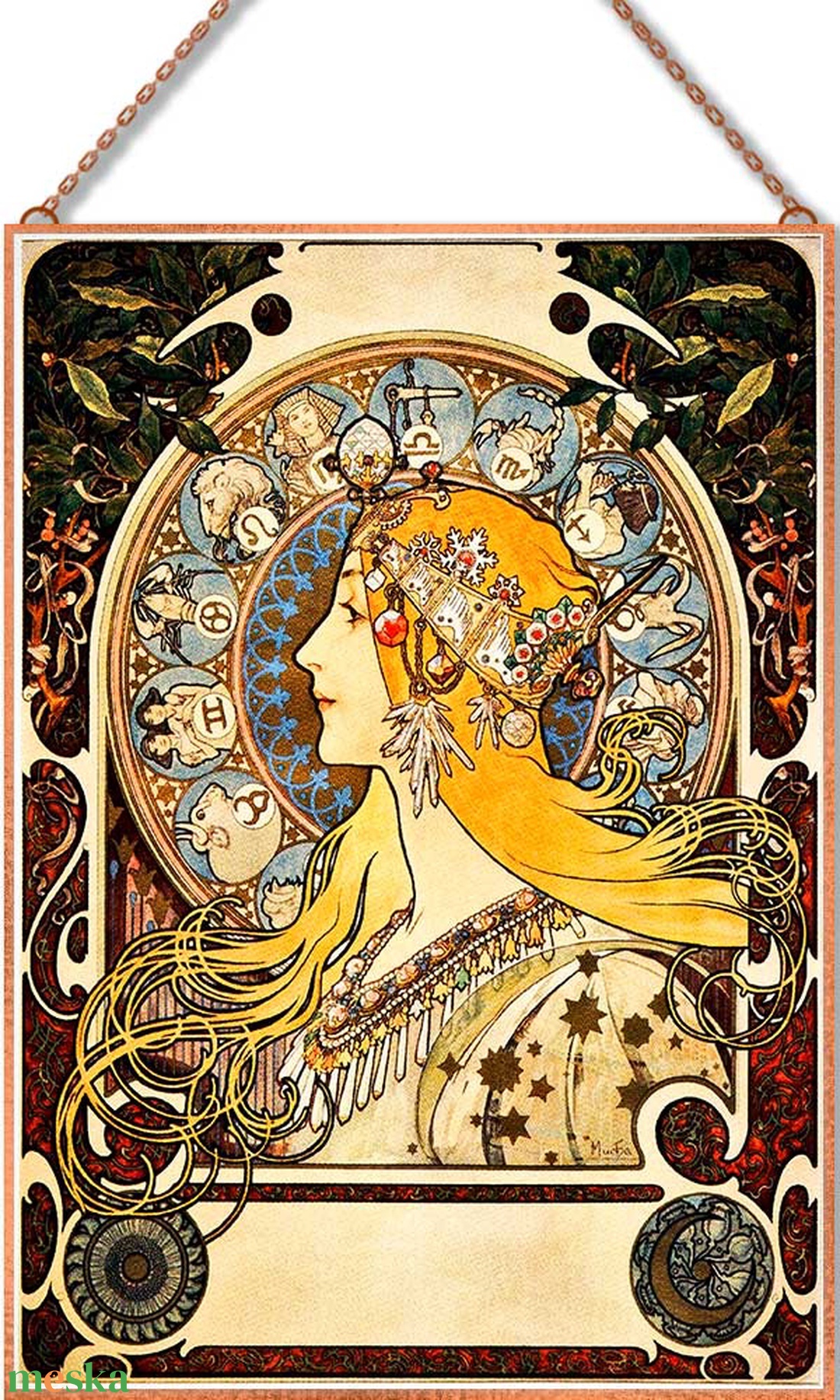 Alfons Mucha - Zodiákus üvegkép - otthon & életmód - dekoráció - kép & falikép - üvegkép - Meska.hu Alfons Mucha - Zodiákus üvegkép - otthon & életmód - dekoráció - kép & falikép - üvegkép - Meska.hu