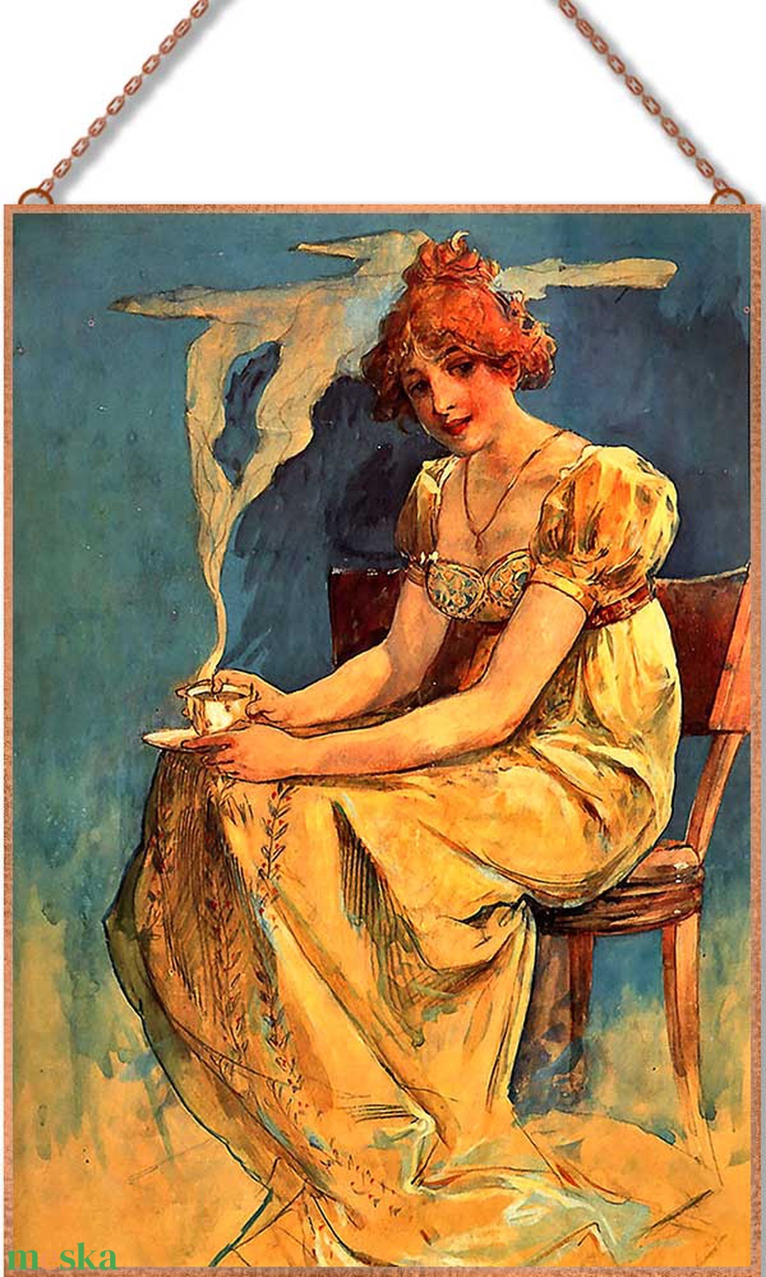 Alphonse Mucha - Woman with coffee cup üvegkép - otthon & életmód - dekoráció - kép & falikép - üvegkép - Meska.hu Alphonse Mucha - Woman with coffee cup üvegkép - otthon & életmód - dekoráció - kép & falikép - üvegkép - Meska.hu