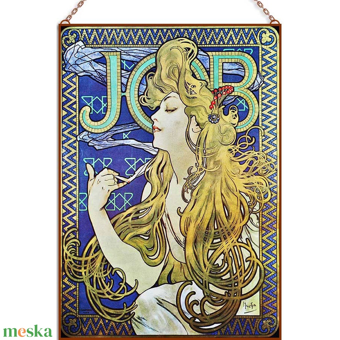 Mucha-Job üvegkép - otthon & életmód - dekoráció - kép & falikép - üvegkép - Meska.hu