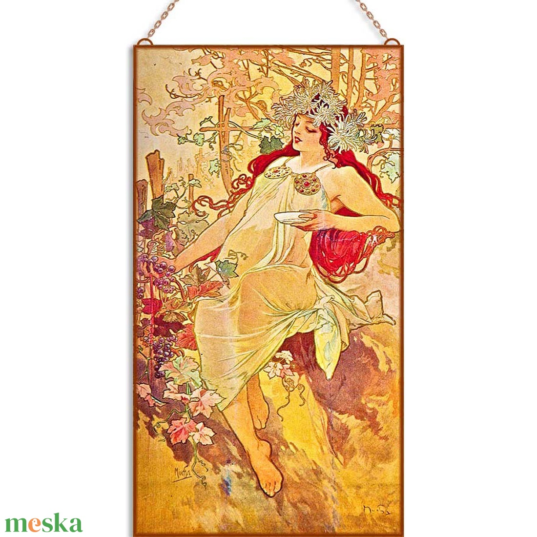 Alphonse Mucha-Négy évszak üvegkép garnitúra - otthon & életmód - dekoráció - kép & falikép - üvegkép - Meska.hu Alphonse Mucha-Négy évszak üvegkép garnitúra - otthon & életmód - dekoráció - kép & falikép - üvegkép - Meska.hu