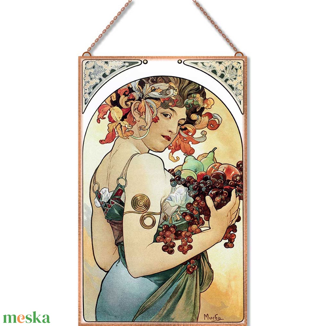 Alfons Mucha - Gyümölcs üvegkép - otthon & életmód - dekoráció - kép & falikép - üvegkép - Meska.hu Alfons Mucha - Gyümölcs üvegkép - otthon & életmód - dekoráció - kép & falikép - üvegkép - Meska.hu
