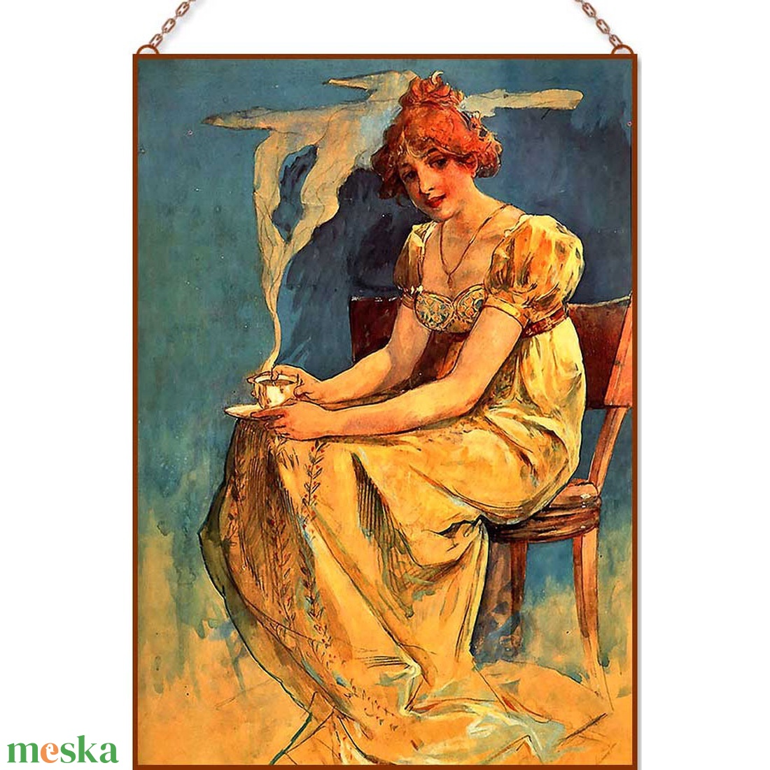 Alphonse Mucha - Woman with coffee cup üvegkép - otthon & életmód - dekoráció - kép & falikép - üvegkép - Meska.hu Alphonse Mucha - Woman with coffee cup üvegkép - otthon & életmód - dekoráció - kép & falikép - üvegkép - Meska.hu