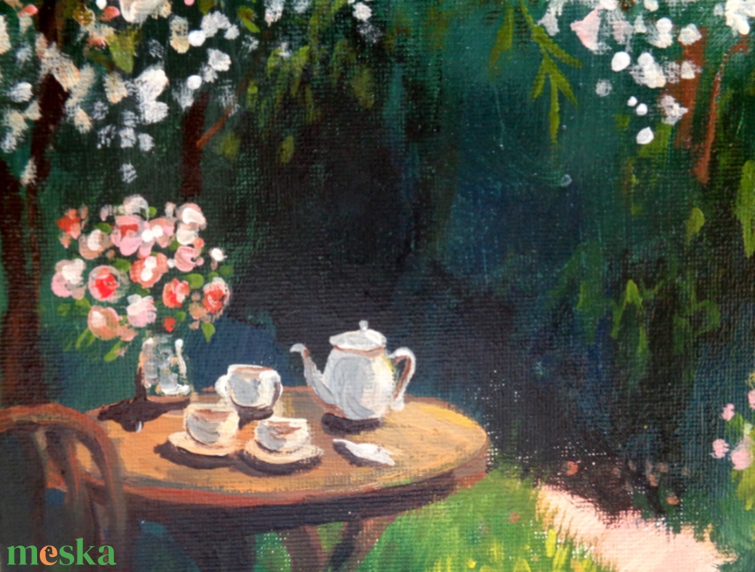 5 órai tea - Eredeti Akril Festmény Vásznon (Laczó Ágnes kortárs festő/grafikus művész - művészet - festmény - akril - Meska.hu 5 órai tea - Eredeti Akril Festmény Vásznon (Laczó Ágnes kortárs festő/grafikus művész - művészet - festmény - akril - Meska.hu