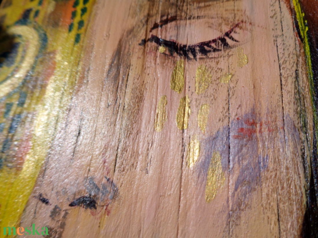 Aranyeső - Rusztikus Festett Fatábla, Dekoráció, Ajándék, Portré - otthon & életmód - dekoráció - kép & falikép - fából készült kép - Meska.hu Aranyeső - Rusztikus Festett Fatábla, Dekoráció, Ajándék, Portré - otthon & életmód - dekoráció - kép & falikép - fából készült kép - Meska.hu