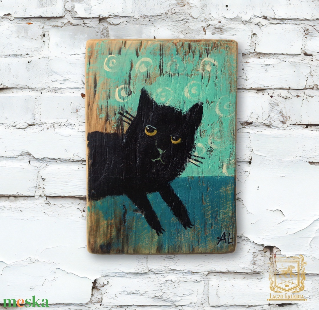 Heverésző Kormika - Rusztikus Fatábla, Vicces Ajándék ötlet - Egyedi Falidísz, Macska, Cica, Falikép - otthon & életmód - dekoráció - fali és függő dekoráció - falra akasztható dekor - Meska.hu