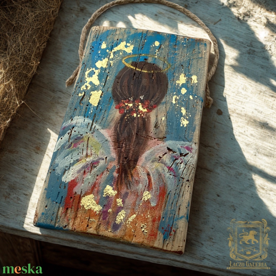 Csillog-villog - Rusztikus Festett Fa, Dekoráció - Falra akasztható - Ajándék ötlet, Angyal, Karácsony - otthon & életmód - dekoráció - fali és függő dekoráció - függődísz - Meska.hu Csillog-villog - Rusztikus Festett Fa, Dekoráció - Falra akasztható - Ajándék ötlet, Angyal, Karácsony - otthon & életmód - dekoráció - fali és függő dekoráció - függődísz - Meska.hu