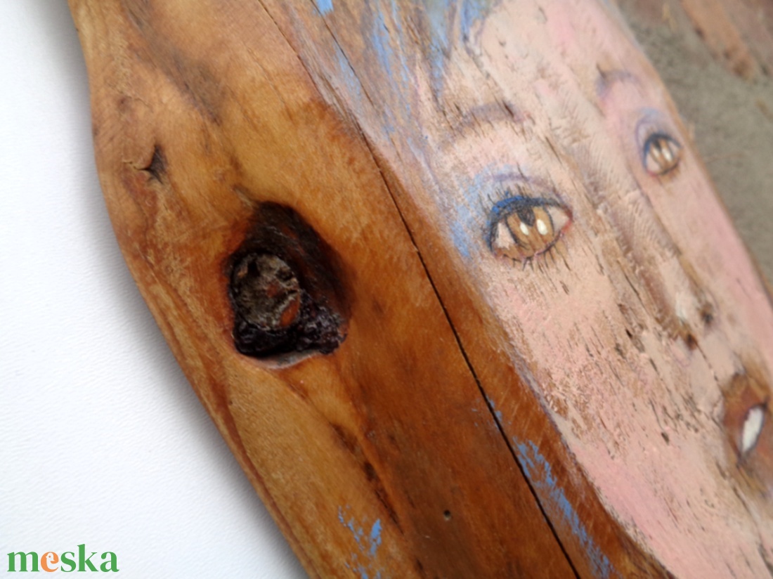 Léna -  Rusztikus Fa Dekoráció, Falikép, Falidísz, Ajándék ötlet, portré - otthon & életmód - dekoráció - fali és függő dekoráció - falra akasztható dekor - Meska.hu