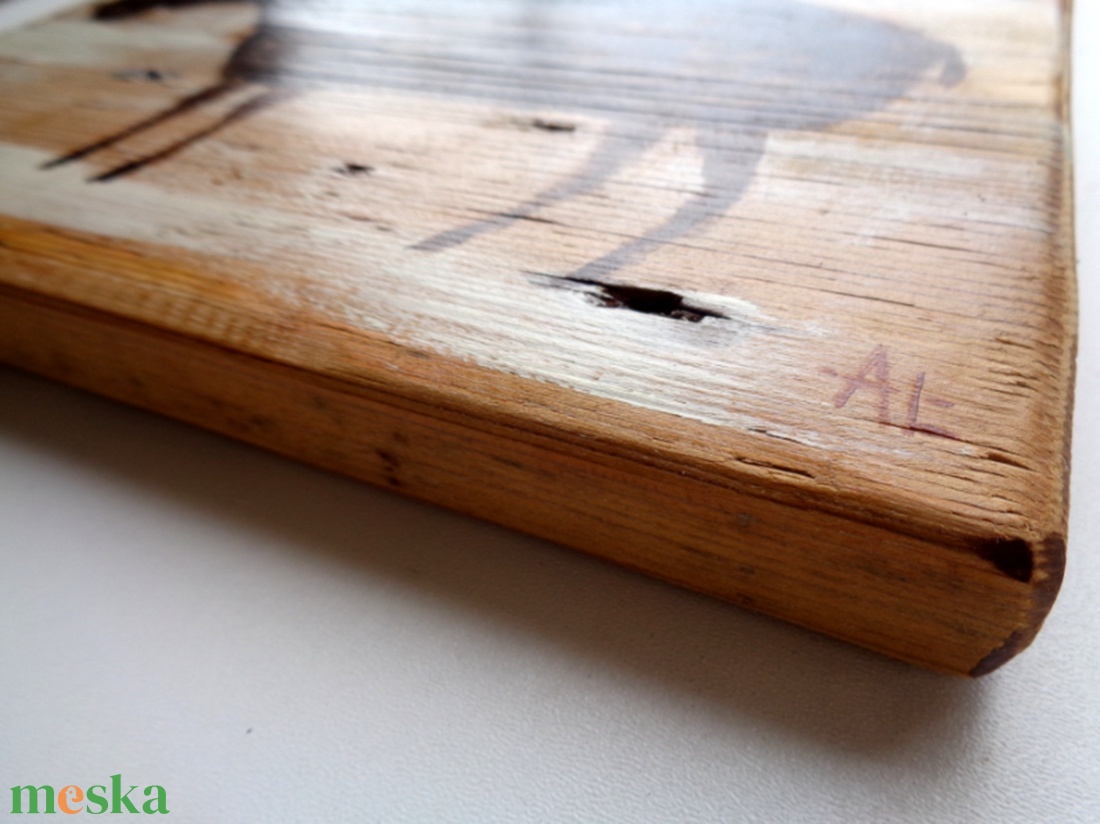 Jávorszky - Rusztikus Festett Fatábla - Falra akasztható - Ajándék ötlet - Szarvas, Jávorszarvas - otthon & életmód - dekoráció - fali és függő dekoráció - falra akasztható dekor - Meska.hu