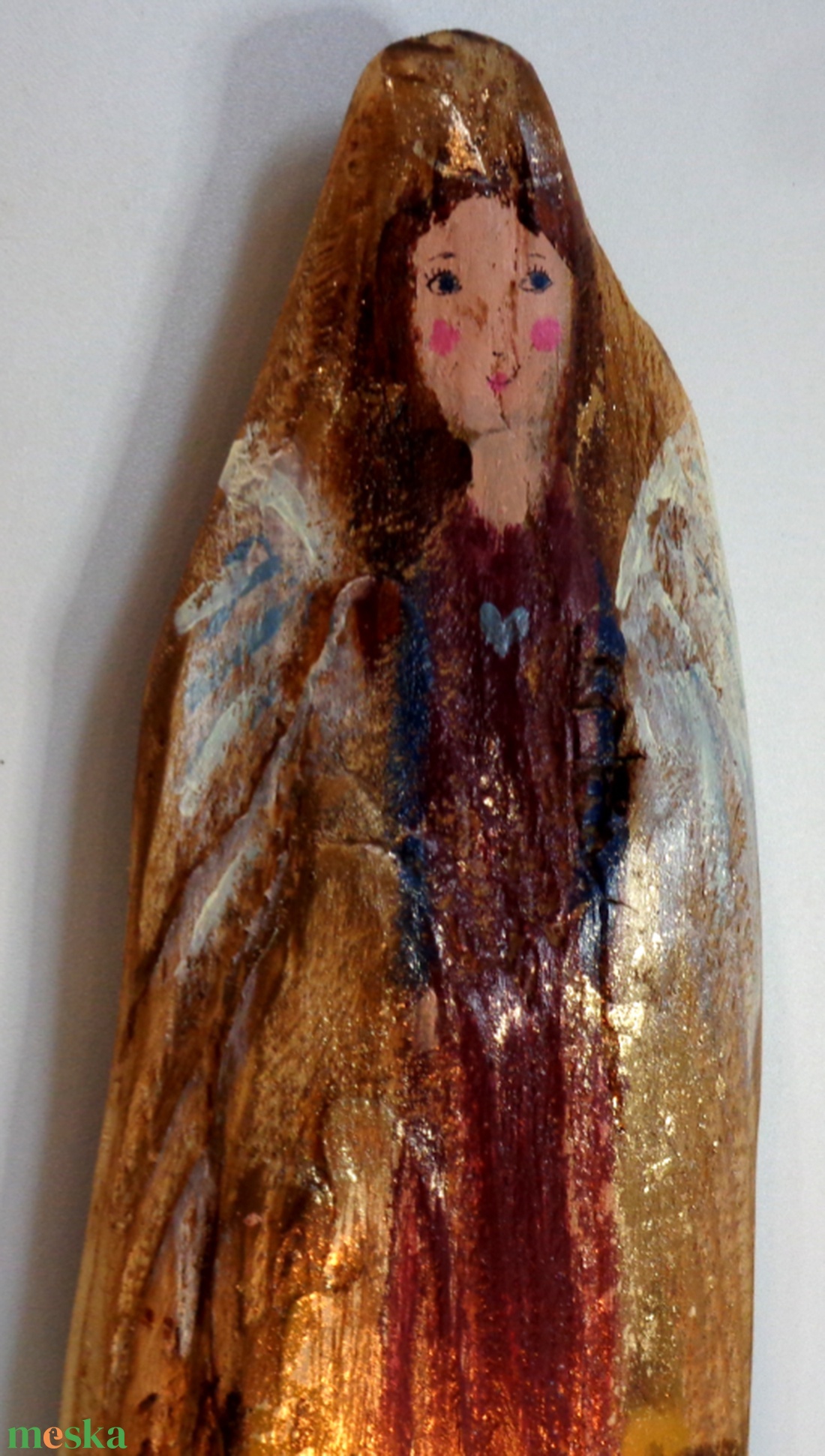 Rusztikus Fa Mécsestartó - Ajándék ötlet - Karácsony, Dekoráció, Angyal, Tündér, Gyerekszoba - otthon & életmód - dekoráció - fali és függő dekoráció - függődísz - Meska.hu