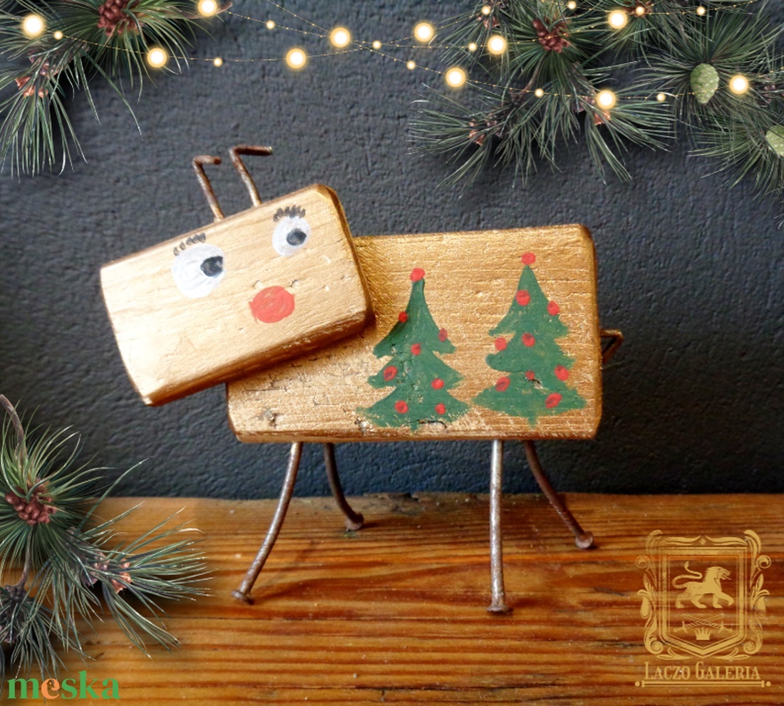 Bronz Béni - Rusztikus Fa dekoráció - Ajándék ötlet - Karácsony, Dekoráció - otthon & életmód - dekoráció - asztal és polc dekoráció - asztaldísz - Meska.hu