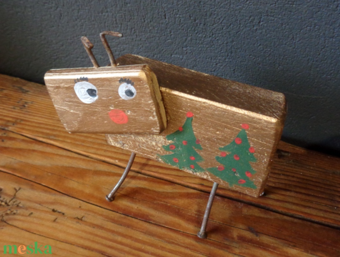 Bronz Béni - Rusztikus Fa dekoráció - Ajándék ötlet - Karácsony, Dekoráció - otthon & életmód - dekoráció - asztal és polc dekoráció - asztaldísz - Meska.hu