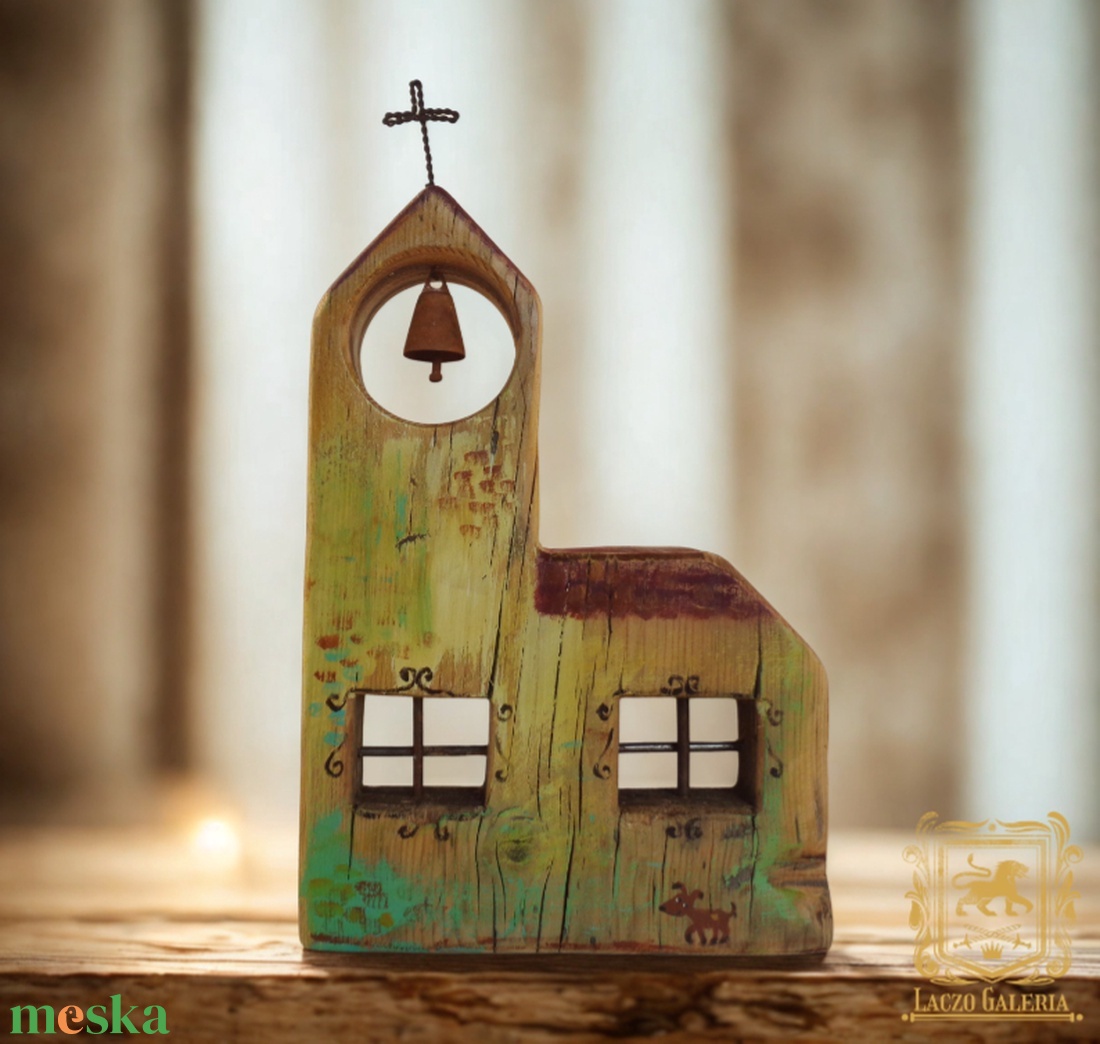 Templom Buksival - Egyedi dekoráció, ajándék ötlet, Gyerekszoba, Karácsony, Kiskutya, Harang - otthon & életmód - dekoráció - fali és függő dekoráció - falra akasztható dekor - Meska.hu