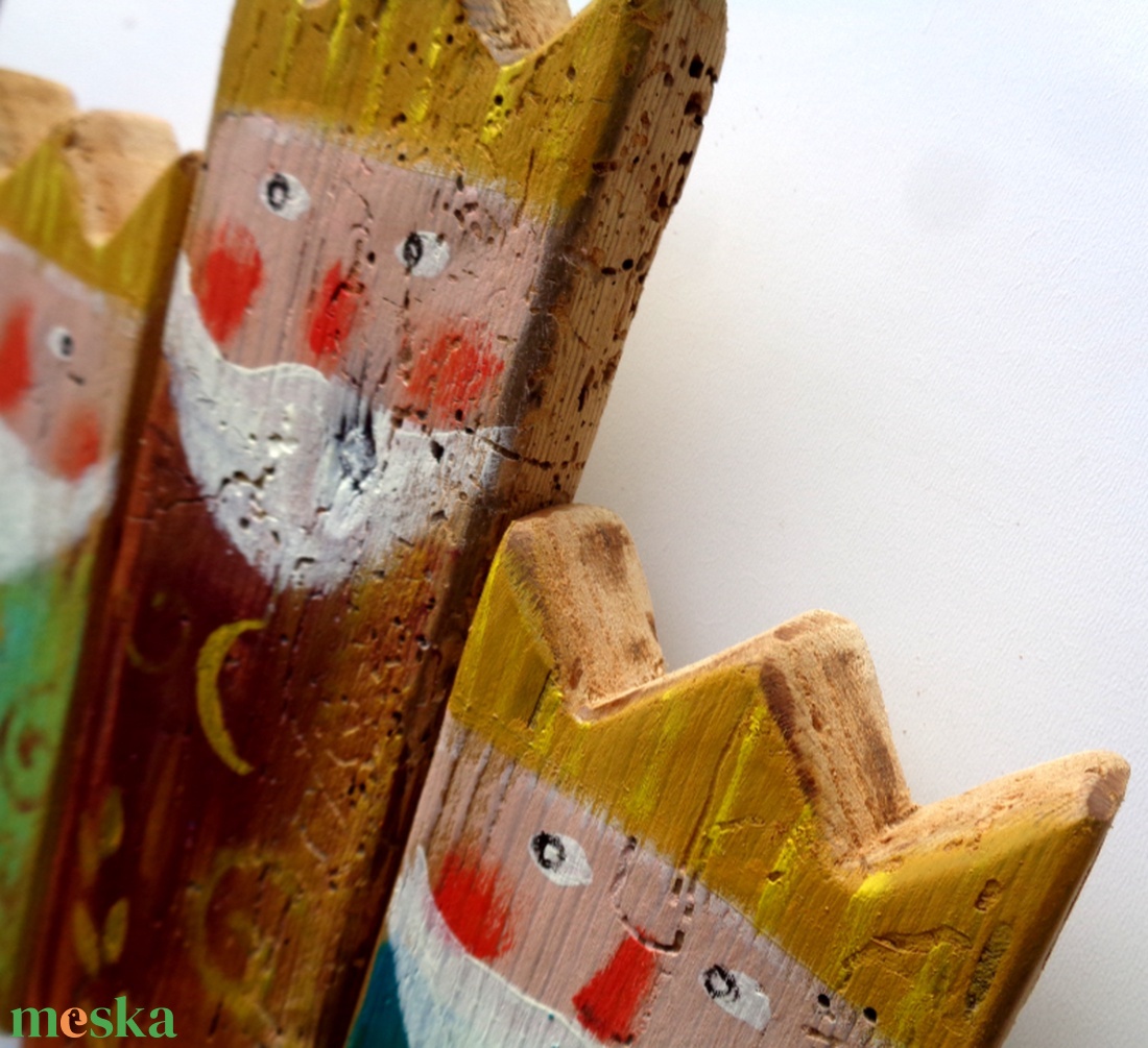 3 Királyok - Rusztikus Festett Fatábla - Falra akasztható - Karácsonyi Ajándék ötlet - Gyerekszoba - otthon & életmód - dekoráció - fali és függő dekoráció - függődísz - Meska.hu