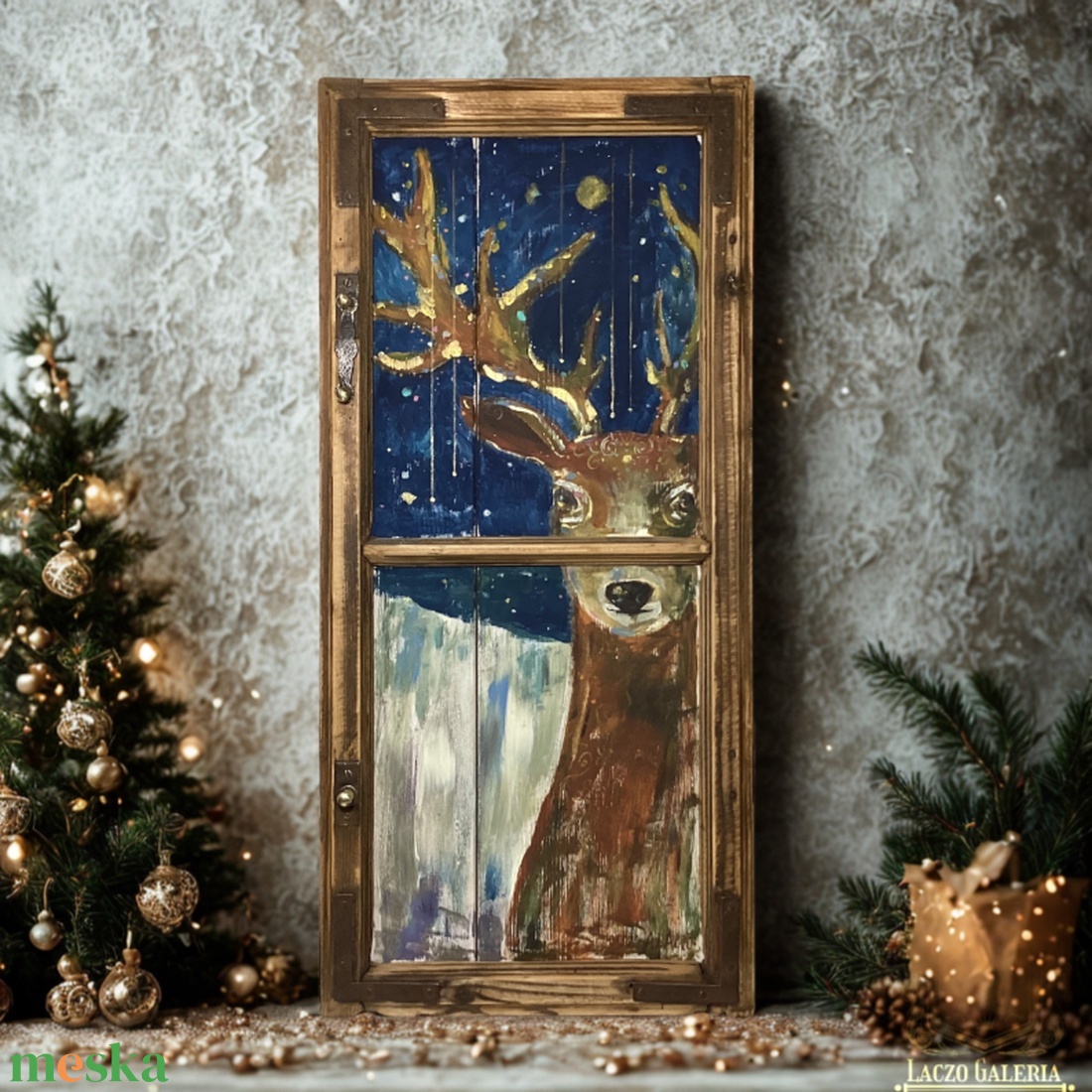 Csodaszarvas - Rusztikus Fatábla, Ajándék ötlet - Egyedi Falidísz, Gyerekszoba - otthon & életmód - dekoráció - fali és függő dekoráció - falra akasztható dekor - Meska.hu