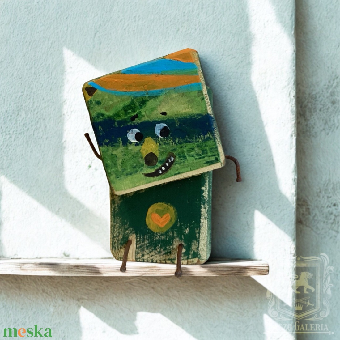 Kismuki - Rusztikus Fa Állatka, Ajándék ötlet, Gyerekszoba, Egyedi Dísz, Polc Dekoráció - otthon & életmód - dekoráció - fali és függő dekoráció - falra akasztható dekor - Meska.hu