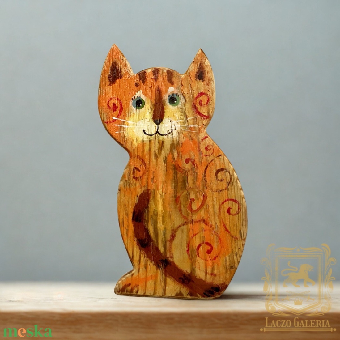 Vörös bundás - Rusztikus Fatábla, Vicces Ajándék ötlet - Falikép, Egyedi Falidísz, Macska, Cica - otthon & életmód - dekoráció - fali és függő dekoráció - falra akasztható dekor - Meska.hu