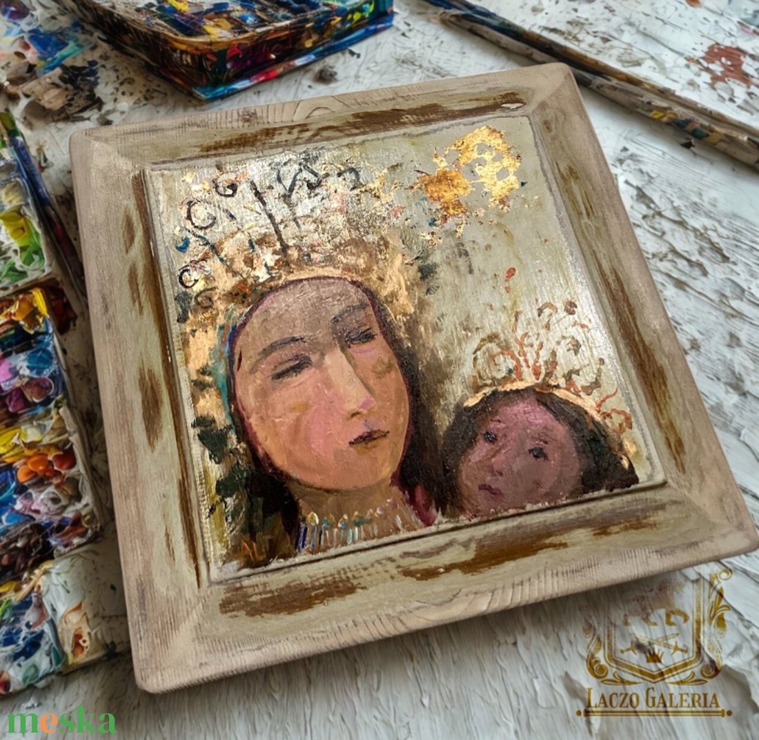 Szent pillanat - Rusztikus Fatábla, Egyedi Falikép, Akril Festmény - Laczó Ágnes - otthon & életmód - dekoráció - fali és függő dekoráció - falra akasztható dekor - Meska.hu