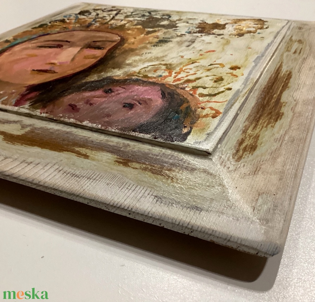 Szent pillanat - Rusztikus Fatábla, Egyedi Falikép, Akril Festmény - Laczó Ágnes - otthon & életmód - dekoráció - fali és függő dekoráció - falra akasztható dekor - Meska.hu