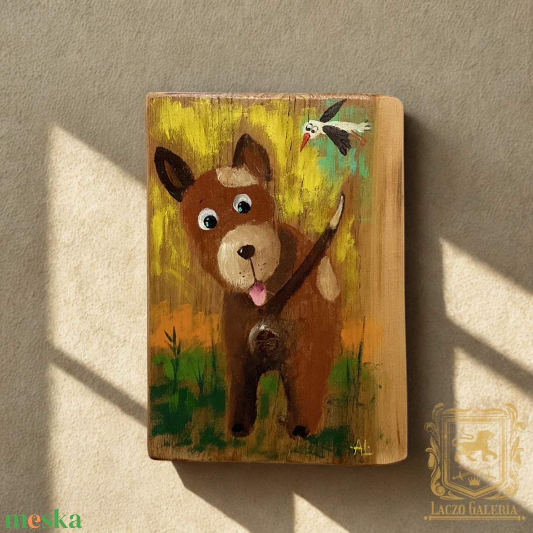 Folti - Rusztikus Fatábla, Vicces Ajándék ötlet - Egyedi Falidísz, Kutya, Madár, Humor - otthon & életmód - dekoráció - fali és függő dekoráció - falra akasztható dekor - Meska.hu