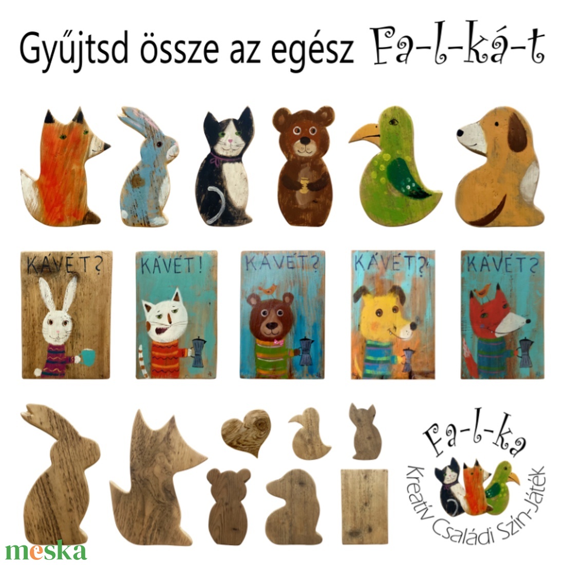 Fa-l-ka - Fesd ki Magad! Kreatív családi foglalkoztató. Rusztikus fatáblák. Ajándék ötlet - Mackó - diy (csináld magad) - egységcsomag - Meska.hu