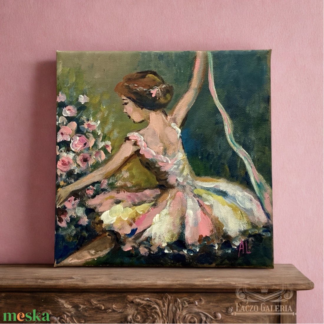 Balerina  - Eredeti Akril Festmény Vásznon (Laczó Ágnes kortárs festő/grafikus művész - művészet - festmény - akril - Meska.hu