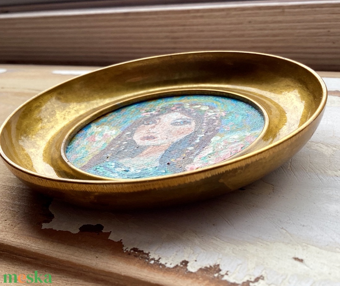 Apró fény - Eredeti Akril festmény, Aranyozott keretben - Szent, Madonna, Angyal - Biblia, Ima, Laczó Ágnes  - művészet - festmény - akril - Meska.hu