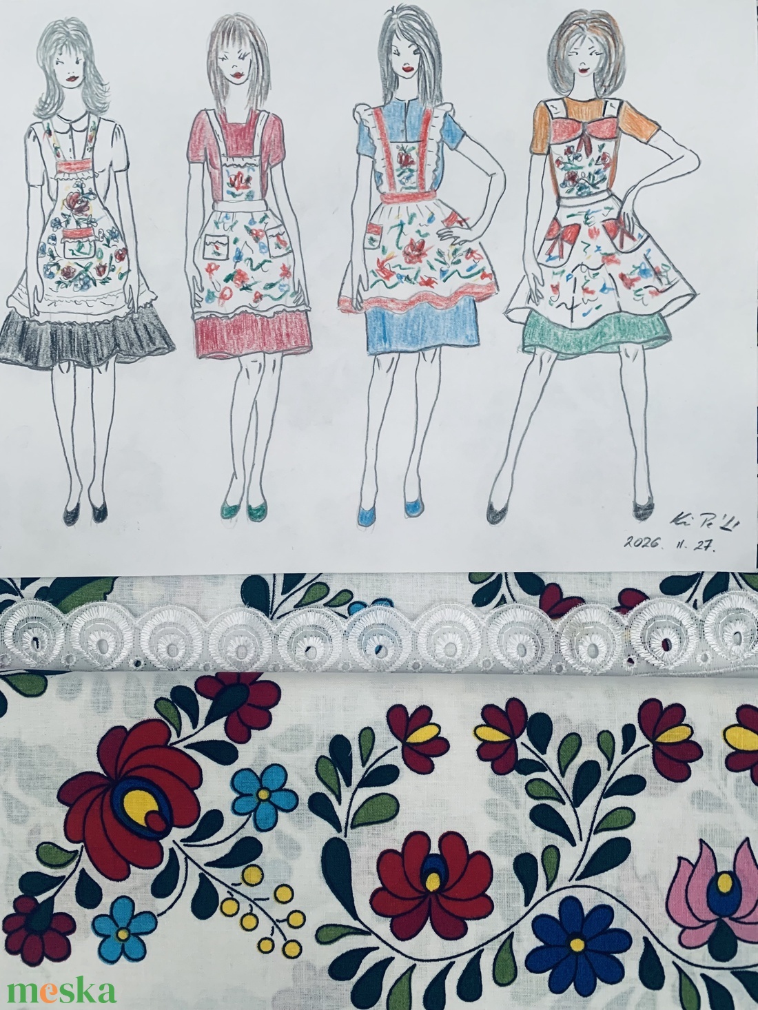 Egyedi kötények - ruha & divat - női ruha - ruha - Meska.hu