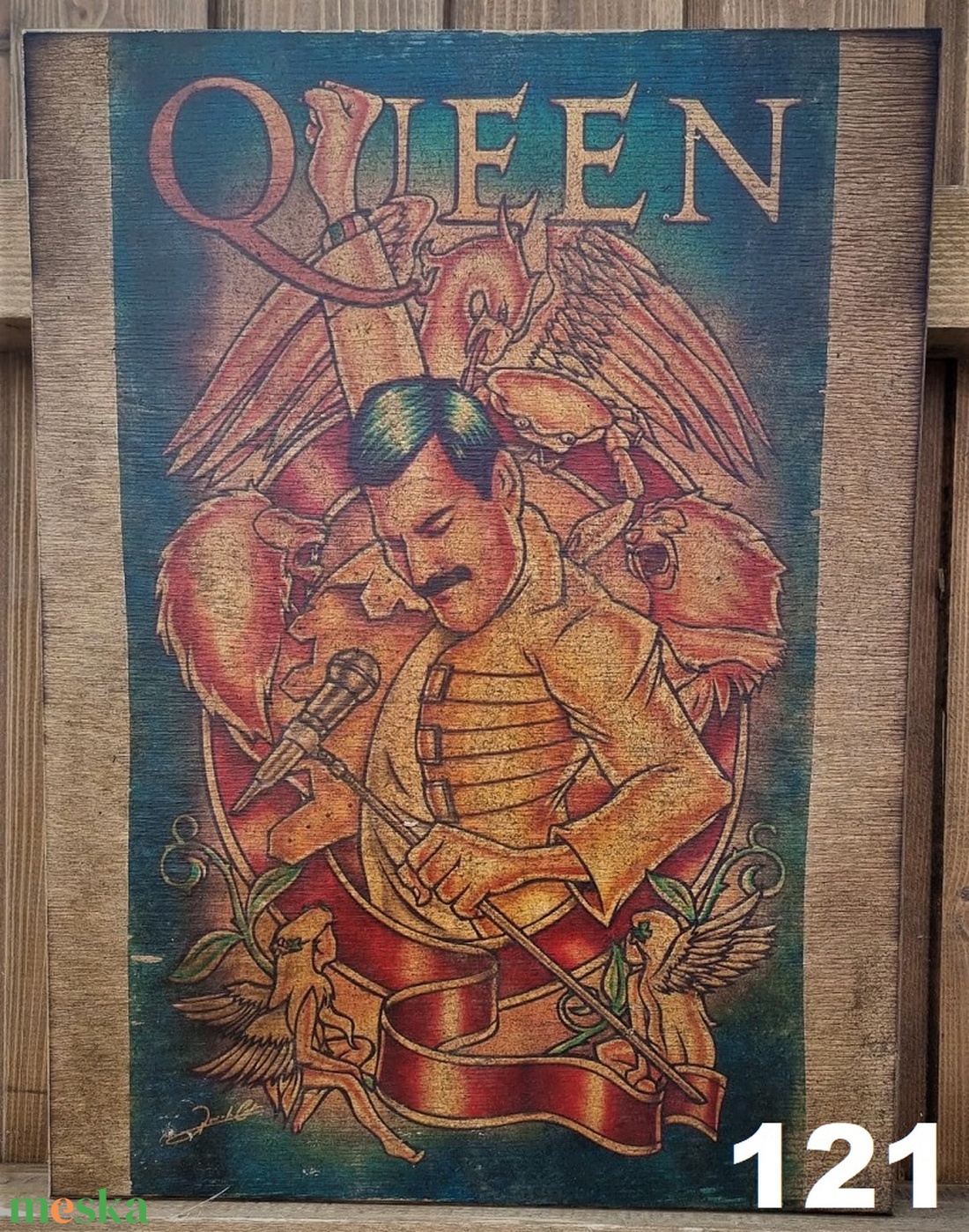 Queen fakép - otthon & életmód - dekoráció - dísztárgy - Meska.hu Queen fakép - otthon & életmód - dekoráció - dísztárgy - Meska.hu