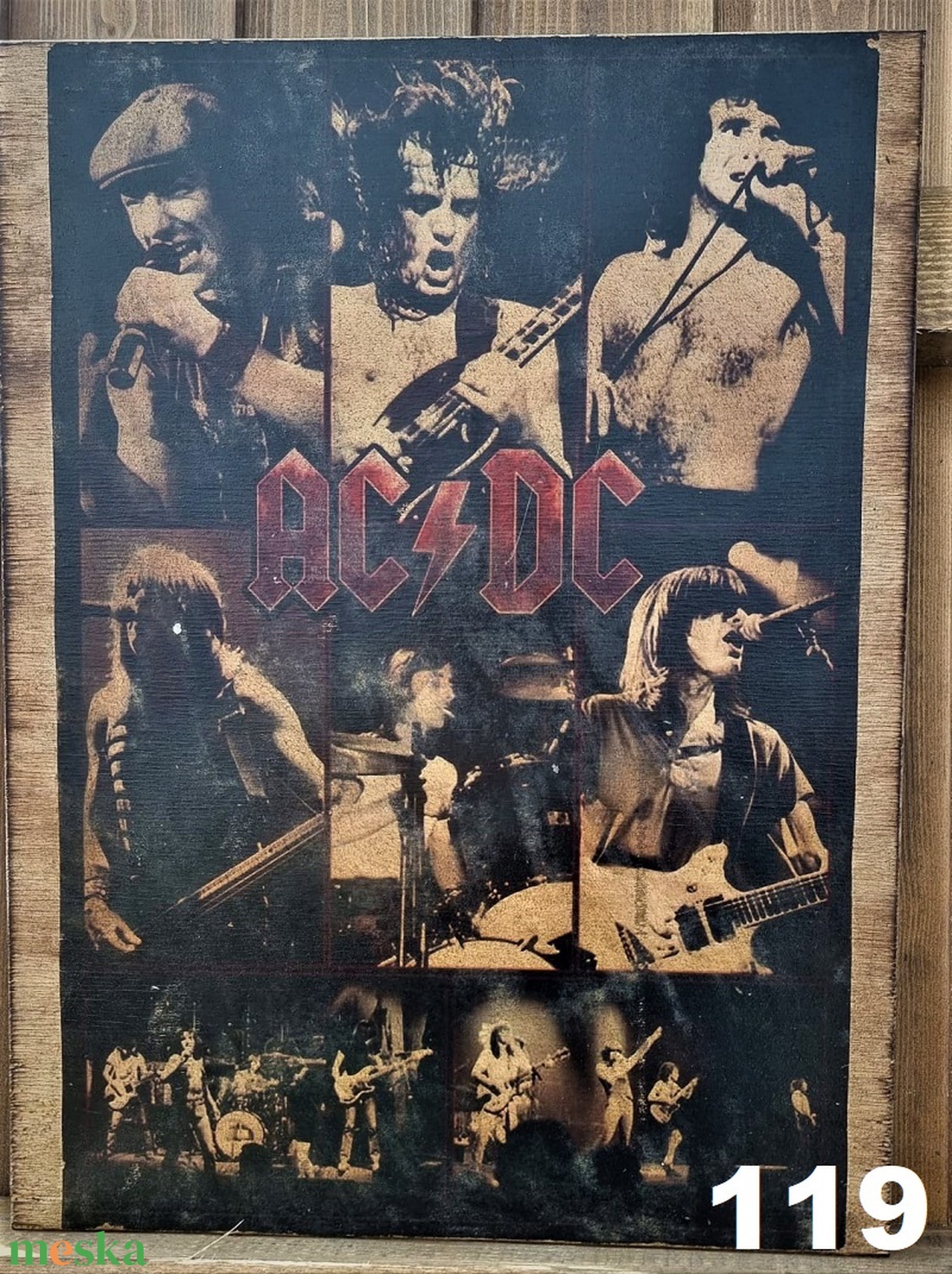 ACDC  fakép - otthon & életmód - dekoráció - dísztárgy - Meska.hu
